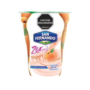 Yogurt Zero Melocotón San Fernando vaso 160 ml